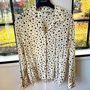 AnnTaylor Poka Dotted 100% Silk Blouse. No stains or tears. Smoke free home.